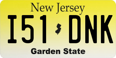 NJ license plate I51DNK