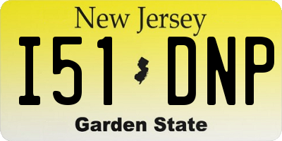 NJ license plate I51DNP
