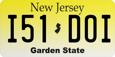 NJ license plate I51DOI