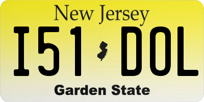NJ license plate I51DOL