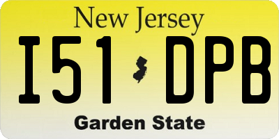 NJ license plate I51DPB