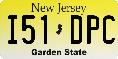 NJ license plate I51DPC
