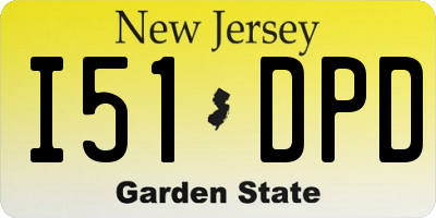 NJ license plate I51DPD