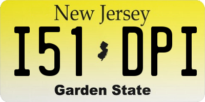 NJ license plate I51DPI