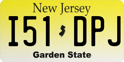 NJ license plate I51DPJ