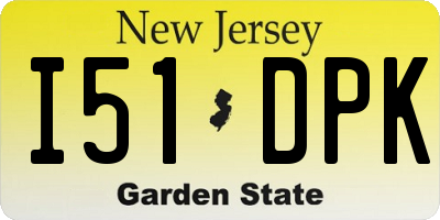 NJ license plate I51DPK