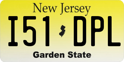 NJ license plate I51DPL