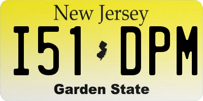 NJ license plate I51DPM
