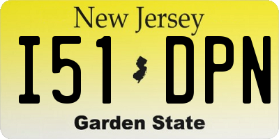 NJ license plate I51DPN