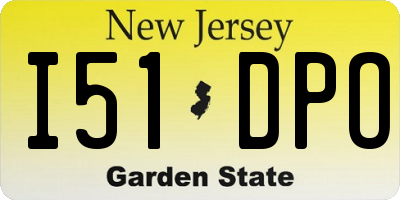 NJ license plate I51DPO