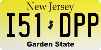 NJ license plate I51DPP