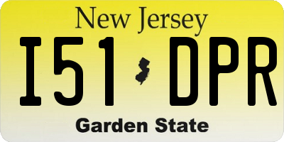 NJ license plate I51DPR