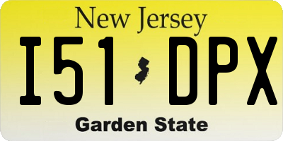 NJ license plate I51DPX