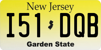 NJ license plate I51DQB