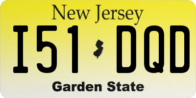 NJ license plate I51DQD