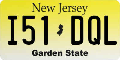 NJ license plate I51DQL