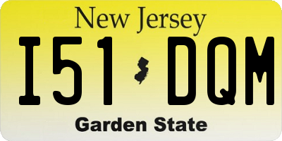 NJ license plate I51DQM