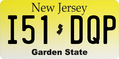 NJ license plate I51DQP