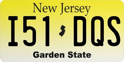 NJ license plate I51DQS