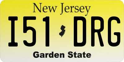 NJ license plate I51DRG