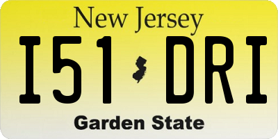 NJ license plate I51DRI