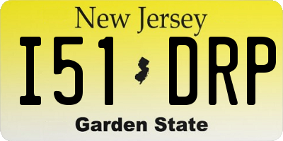 NJ license plate I51DRP