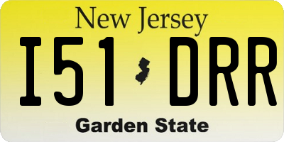 NJ license plate I51DRR