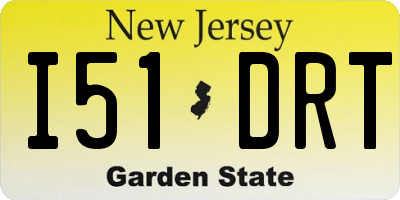 NJ license plate I51DRT