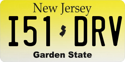 NJ license plate I51DRV