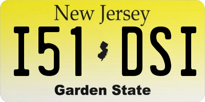 NJ license plate I51DSI