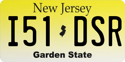 NJ license plate I51DSR