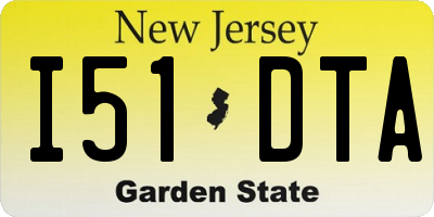 NJ license plate I51DTA