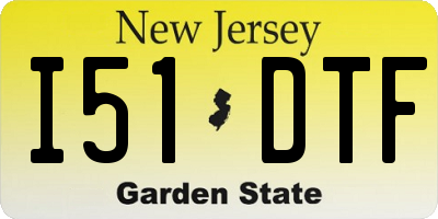 NJ license plate I51DTF