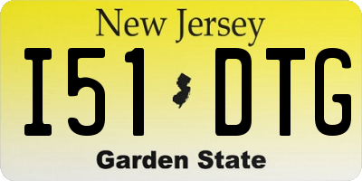 NJ license plate I51DTG