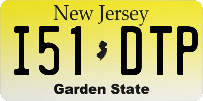 NJ license plate I51DTP