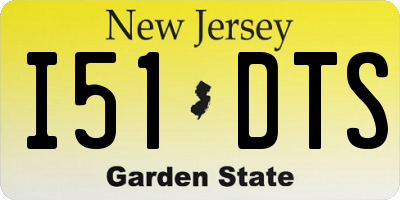 NJ license plate I51DTS