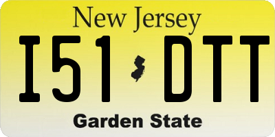 NJ license plate I51DTT