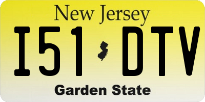 NJ license plate I51DTV