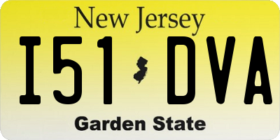 NJ license plate I51DVA