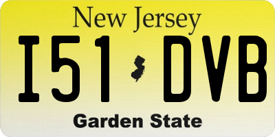 NJ license plate I51DVB