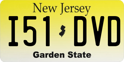 NJ license plate I51DVD