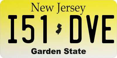 NJ license plate I51DVE