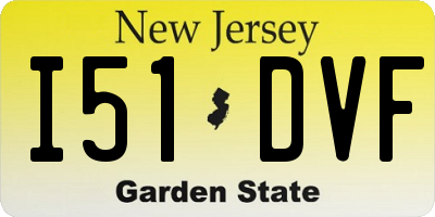 NJ license plate I51DVF