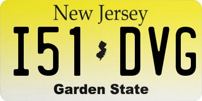 NJ license plate I51DVG