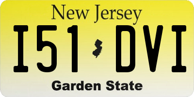 NJ license plate I51DVI