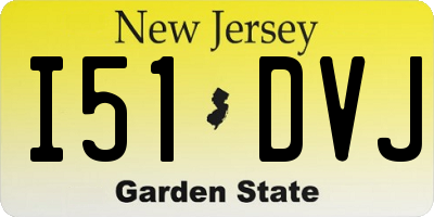 NJ license plate I51DVJ