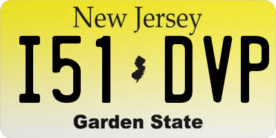 NJ license plate I51DVP