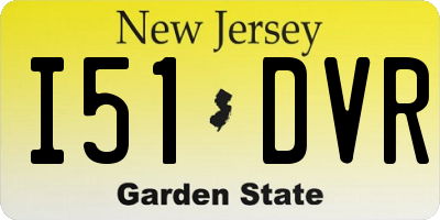 NJ license plate I51DVR