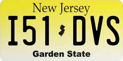 NJ license plate I51DVS
