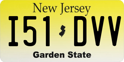 NJ license plate I51DVV